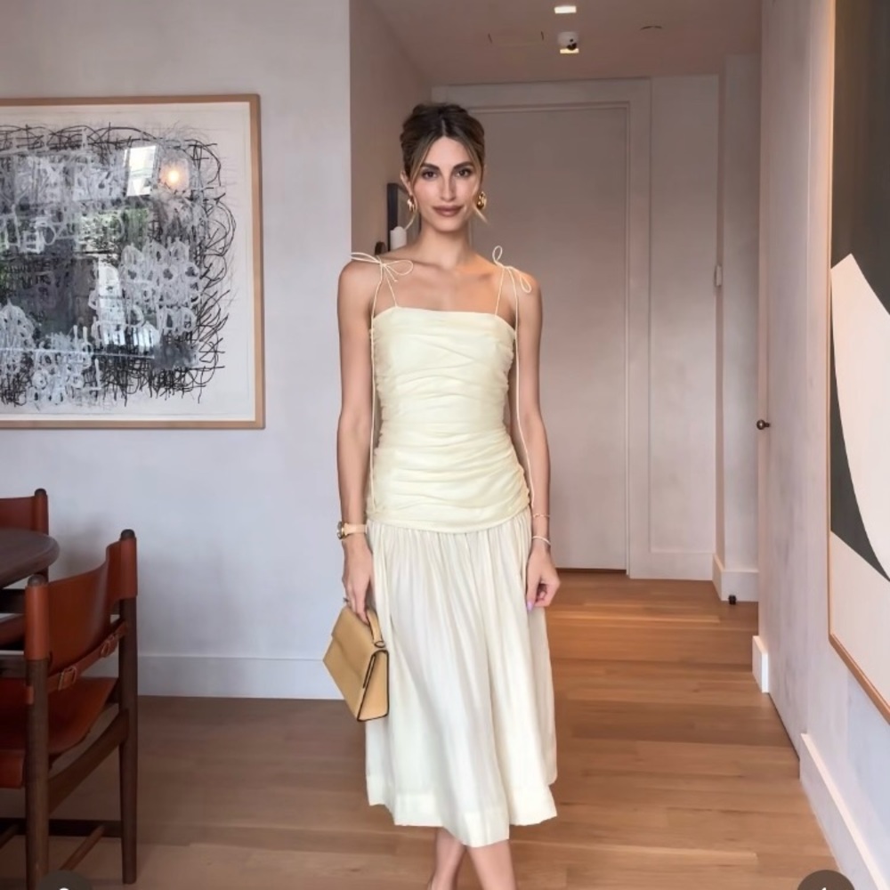 ZARA BLOGGERS’ FAVORITE DRAPED MIDI DRESS ZW COLLECTION VIRAL
